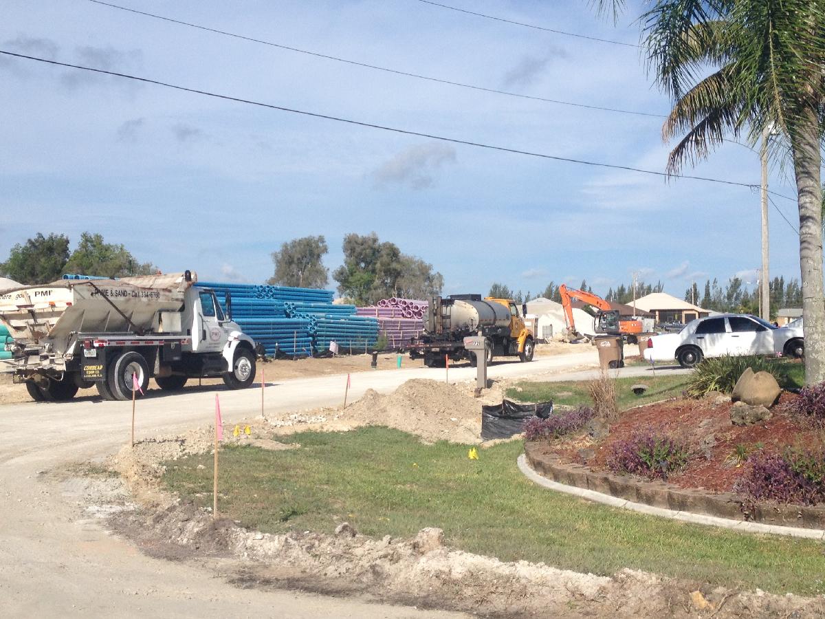 Right of way stakes & flags